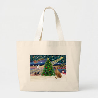 Xmas Magic-Rhodesian Ridgeback-lkup Grote Tote Bag