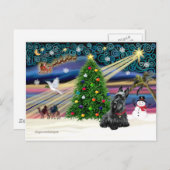 XMAS MAGIC-Scottie2B Feestdagenkaart (Voorkant / Achterkant)