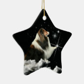 Xmas Magic Sheltie Keramisch Ornament (Rechts)