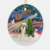 Xmas Magic - Shih Tzu 3 Keramisch Ornament (Links)
