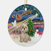Xmas Magic - Shih Tzu (Y) Keramisch Ornament (Links)