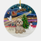 Xmas Magic - Shih Tzu (Y) Keramisch Ornament (Achterkant)