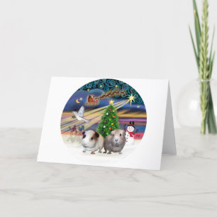Xmas Magic - Twee cavia's Feestdagen Kaart