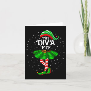 Xmas Matching Familie Vrouwen Meisjes Mama De Diva Kaart