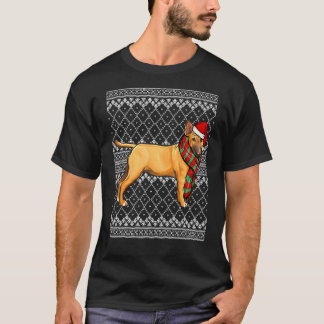 Xmas Miniature Bull Terrier Santa Claus Pet Ugly C T-shirt