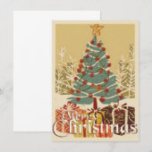 Xmas Motief, met Cadeaus Onder de Kerstboom (Voorkant / Achterkant)