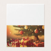 Xmas Motief, met Cadeaus Onder de Kerstboom Kaart (Buitenkant ongevouwen)