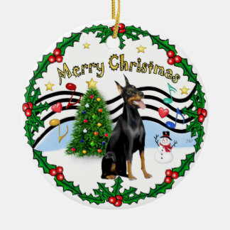 Xmas Music 1 - Dobermann 1 Keramisch Ornament