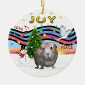 Xmas Music 1 - Guinee Pig #2 Keramisch Ornament (Voorkant)