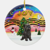 Xmas Music 2 - Cairn Terrier (brindle 21) Keramisch Ornament (Achterkant)
