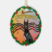 Xmas Music (gr) - Black Great Dane Keramisch Ornament (Rechts)