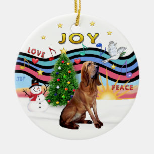XMas Muziek - Bloodhound Keramisch Ornament