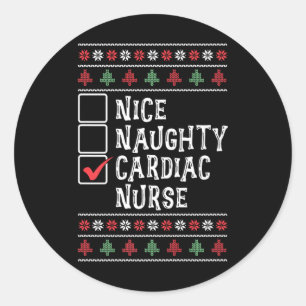 Xmas Nursing Healthcare Worker Cardiac Nurse Chris Ronde Sticker