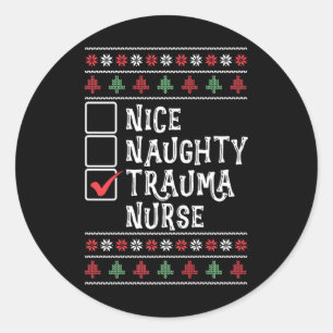 Xmas Nursing Healthcare Worker Trauma Nurse Christ Ronde Sticker