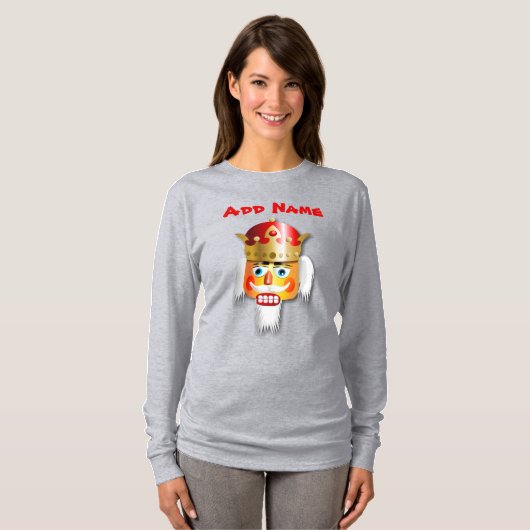 Xmas Nutkraker King Cartoon T-shirt (Voorkant volledig)