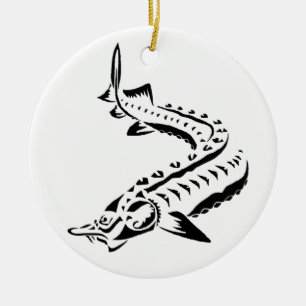 >XMAS ORNAMENT -STURGEON FISH-BELUGA TRIBAL