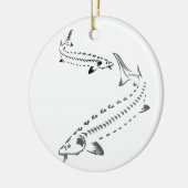 >XMAS ORNAMENT -STURGEON FISH -DUBBELE TRIBAL (Links)