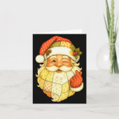 Xmas Patchwork Santa Claus Christmas Funny Mens Wo Kaart (Voorkant)