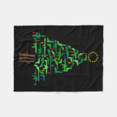 Xmas Patriotic 2nd Amendment Gun Christmas Tree  Fleece Deken (Voorkant (Horizontaal))