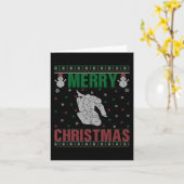 Xmas PJS Matching Jiu Jitsu Fighter Lelijke Kerstm Kaart (Gele Bloem)