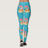 xmas plage santa claus leggings (Dos)