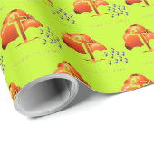 Xmas Praying greenish Cadeaupapier (Rol Hoek)