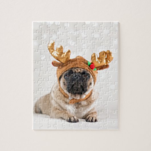 XMas Pug Legpuzzel (Verticaal)
