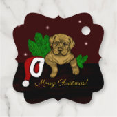 XMas Puppy Bedankjes Labels (Achterkant)