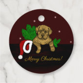 XMas Puppy Bedankjes Labels (Achterkant)