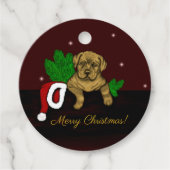 XMas Puppy Bedankjes Labels (Voorkant)