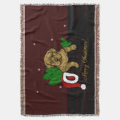 XMas Puppy Deken (Voorkant Verticaal)