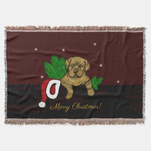 XMas Puppy Deken (Voorkant)