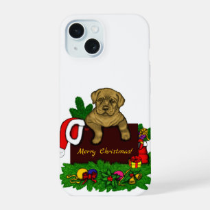 XMas Puppy iPhone 15 Hoesje