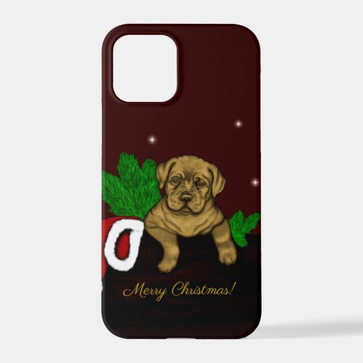 XMas Puppy iPhone Hoesje (Achterkant)