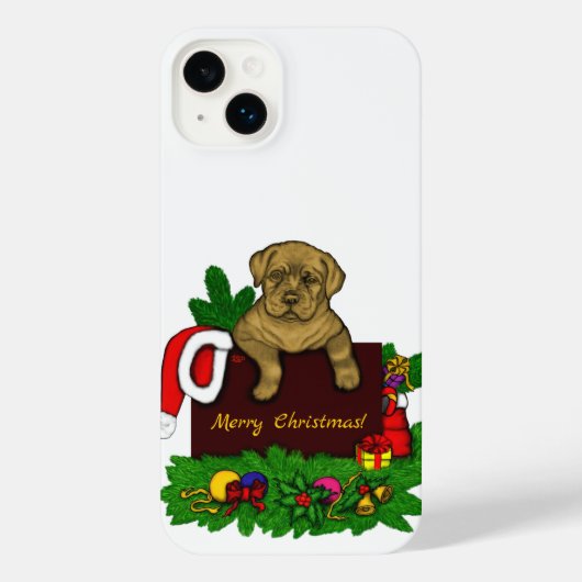 XMas Puppy iPhone Hoesje (Achterkant)