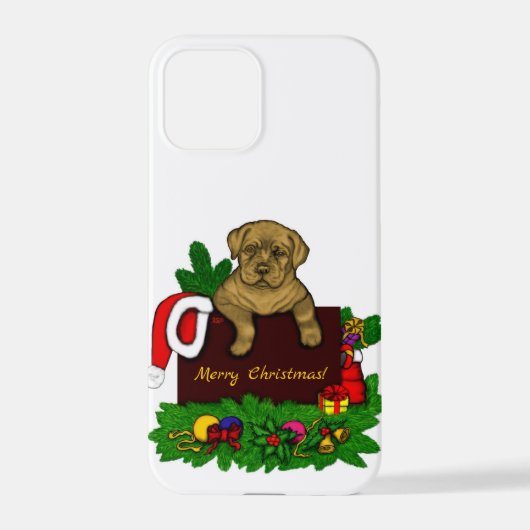 XMas Puppy iPhone Hoesje (Achterkant)