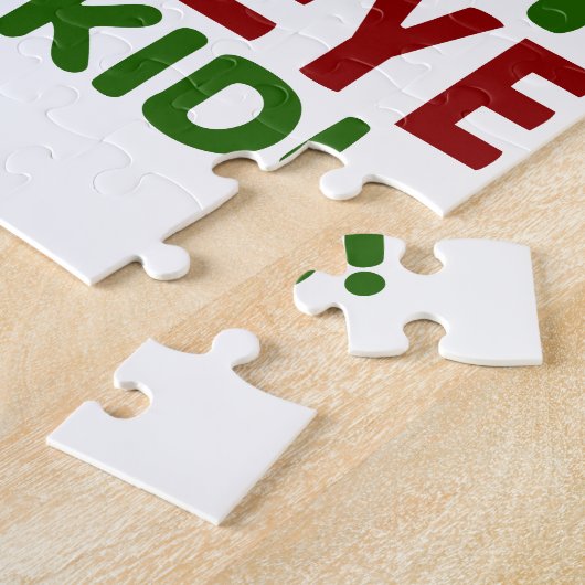 Xmas Puzzel-Je schiet je oog uit Kind Legpuzzel (Zijkant)