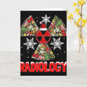 Xmas Radiology Christmas Radiologist Xray Tech Cut Kaart (Gele Bloem)