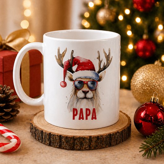 Xmas Reindeer Nom personnalisé Mug