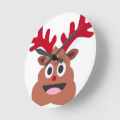 xmas render poo emoji ronde klok (Hoek)