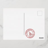 Xmas Rudolph rendieren winter Kerstboom koel Folie Feestdagen Briefkaart (Achterkant)