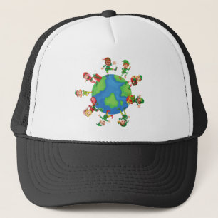 xmas santa claus elves trucker pet