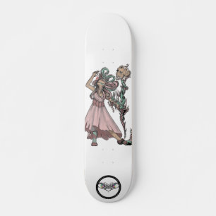 Xmas Santa witch schilderij Skateboard