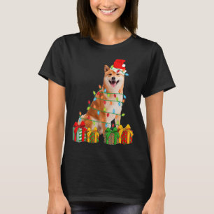Xmas Shiba Inu Dog-kerstlampjes T-shirt