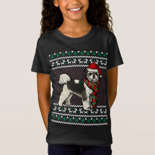 Xmas Shih Tzu Hond Santa Hoed Lelijke Kerstmis T-shirt