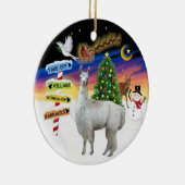 Xmas Signs - Llama 12 Keramisch Ornament (Rechts)