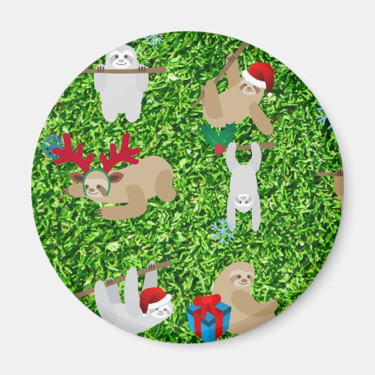 xmas sloth magneet (Voorkant)