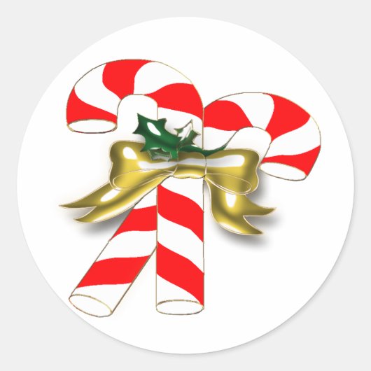 Xmas Snoep 1 Ronde Sticker (Voorkant)