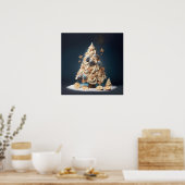 Xmas Snoep Cake Kerstboom Poster (Keuken)