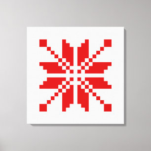 Xmas Snowflake-kerstpatroon Canvas Afdruk